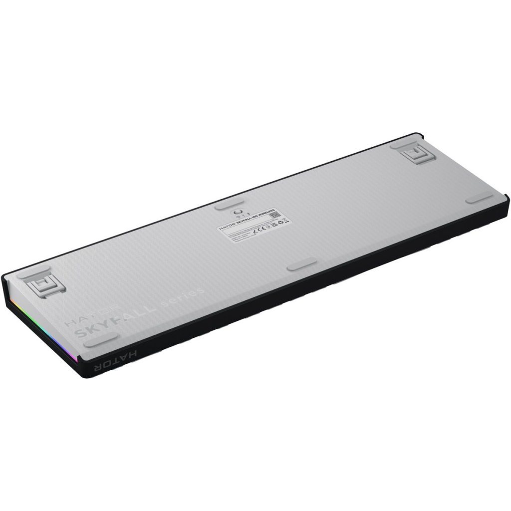 Клавіатура Hator Skyfall 100 Aurum Lemon RGB Wireless/Bluetooth/USB UA Black/White (HTK3100UA)