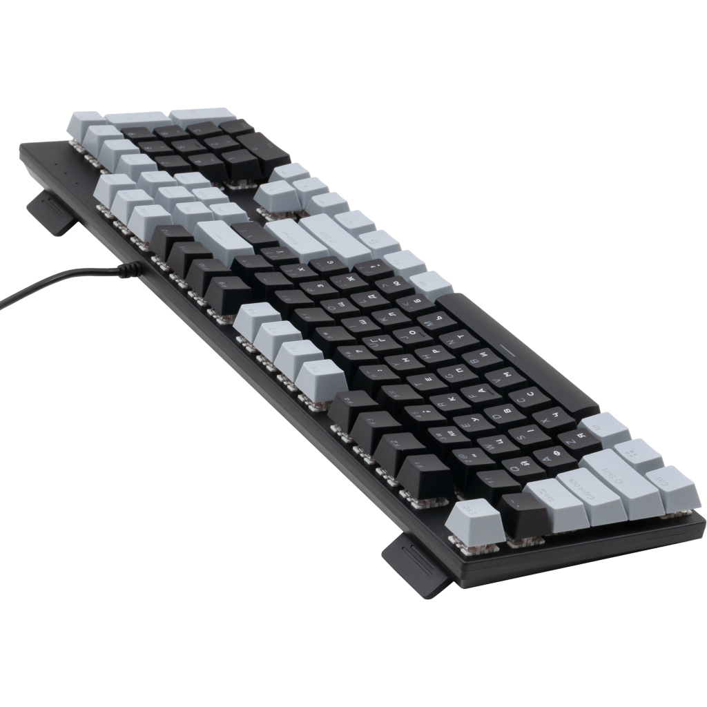 Клавіатура Vinga KBGM-090 LED Blue Switch USB Grey/Black (KBGM-090BL Grey/Black)