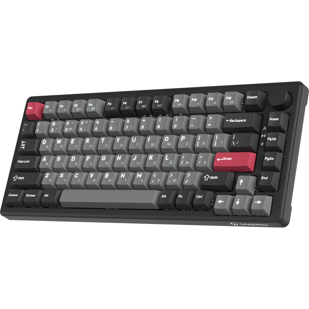Клавіатура GamePro Asgard Yord Wireless/Bluetooth/USB UA Black (MK266BK)