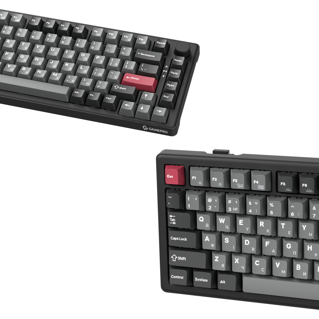 Клавіатура GamePro Asgard Yord Wireless/Bluetooth/USB UA Black (MK266BK)