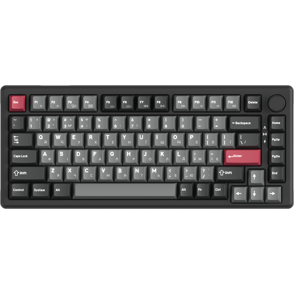 Клавіатура GamePro Asgard Yord Wireless/Bluetooth/USB UA Black (MK266BK)