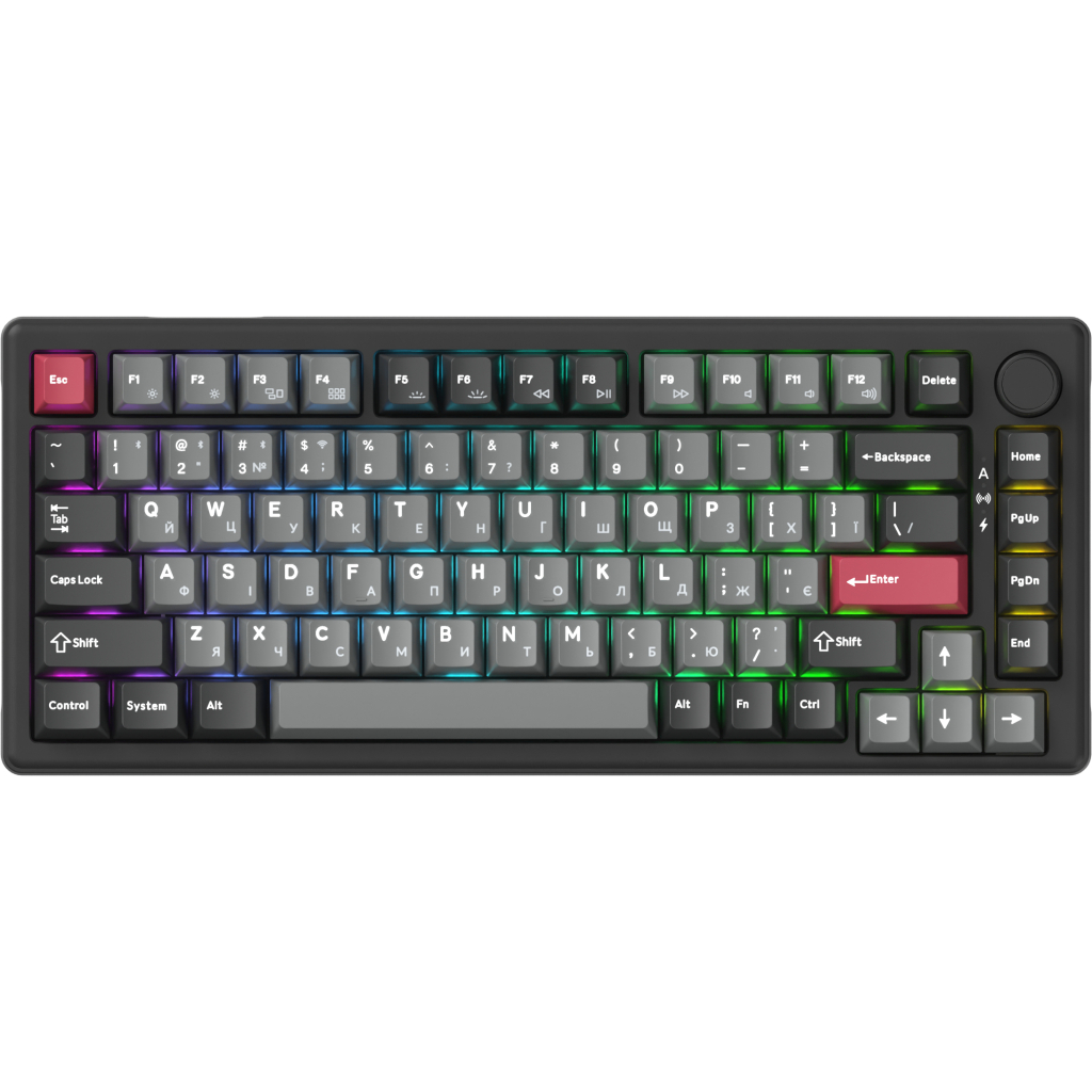 Клавіатура GamePro Asgard Yord Wireless/Bluetooth/USB UA Black (MK266BK)