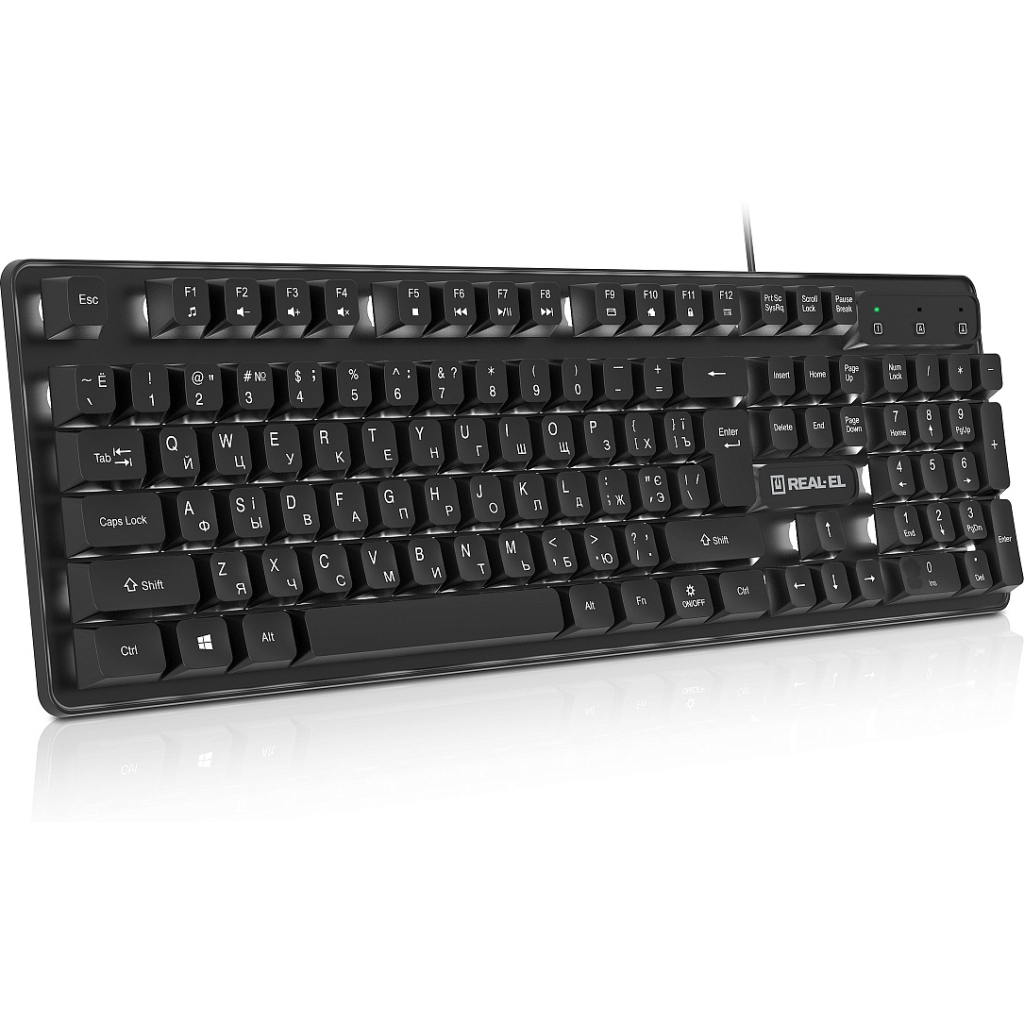 Клавіатура REAL-EL RK-7015 USB Black (EL123100049)