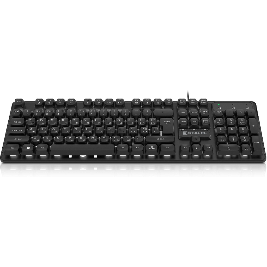 Клавіатура REAL-EL RK-7015 USB Black (EL123100049)