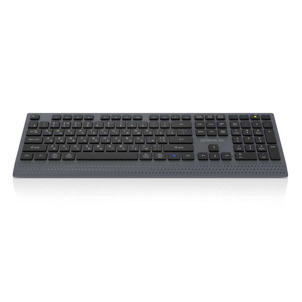 Клавіатура REAL-EL RK-715W Wireless/Bluetooth Black/Gray (EL123100051)