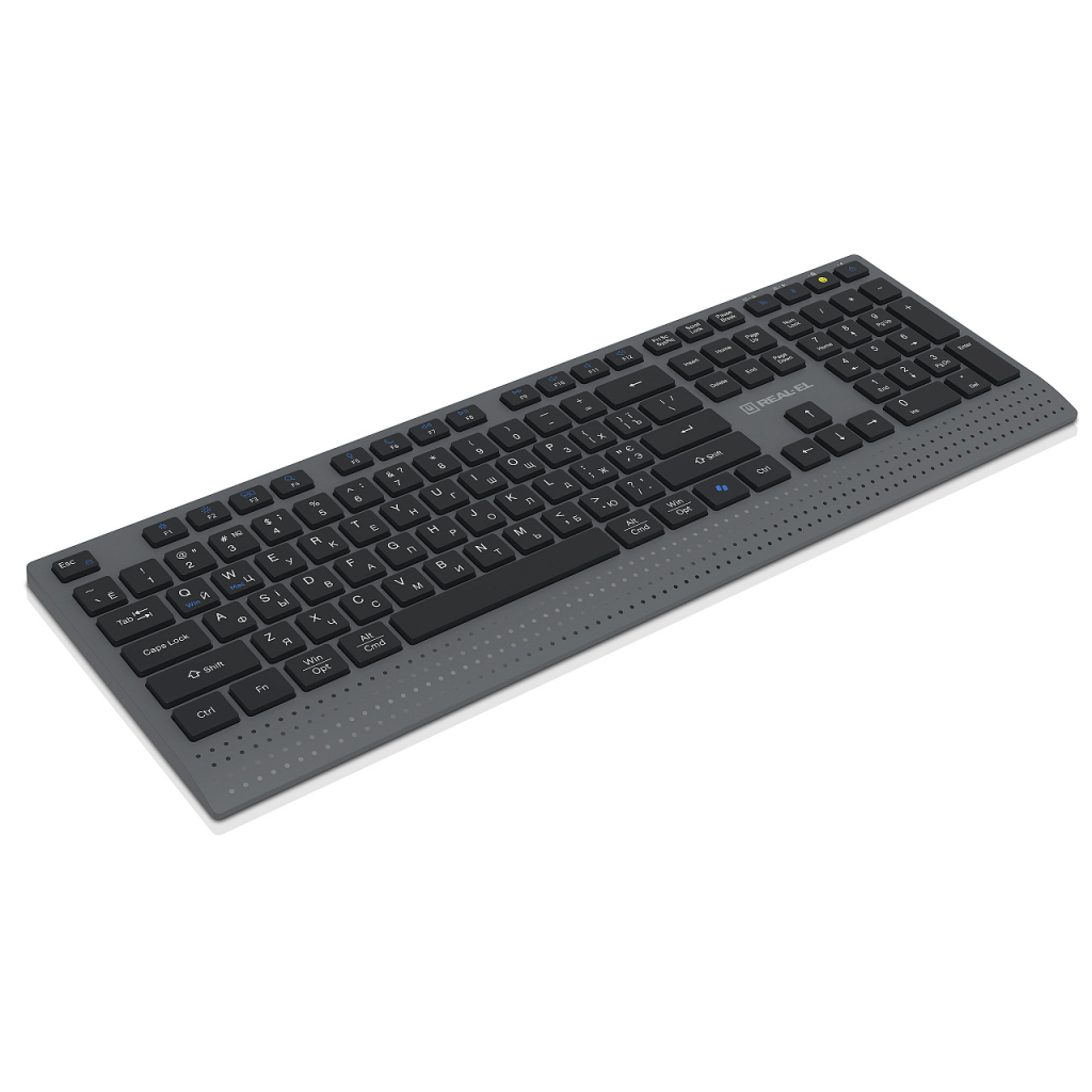 Клавіатура REAL-EL RK-715W Wireless/Bluetooth Black/Gray (EL123100051)