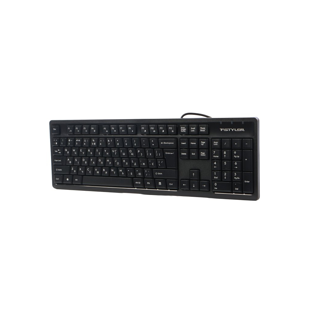 Клавіатура A4Tech FKS12 USB UA Black (4711421003155)