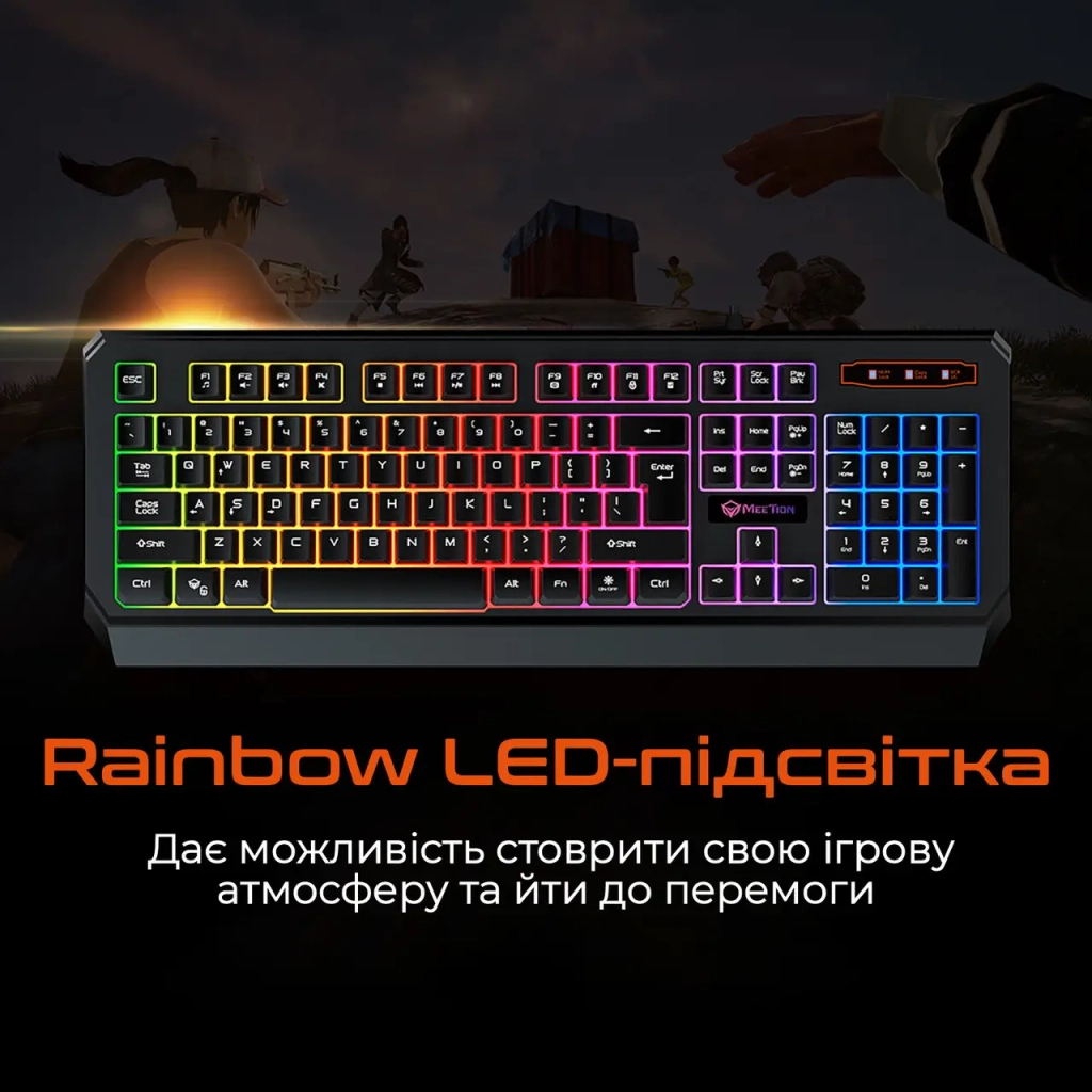 Клавіатура Meetion K9320 USB UA Black (MT-K9320-A-RUA)