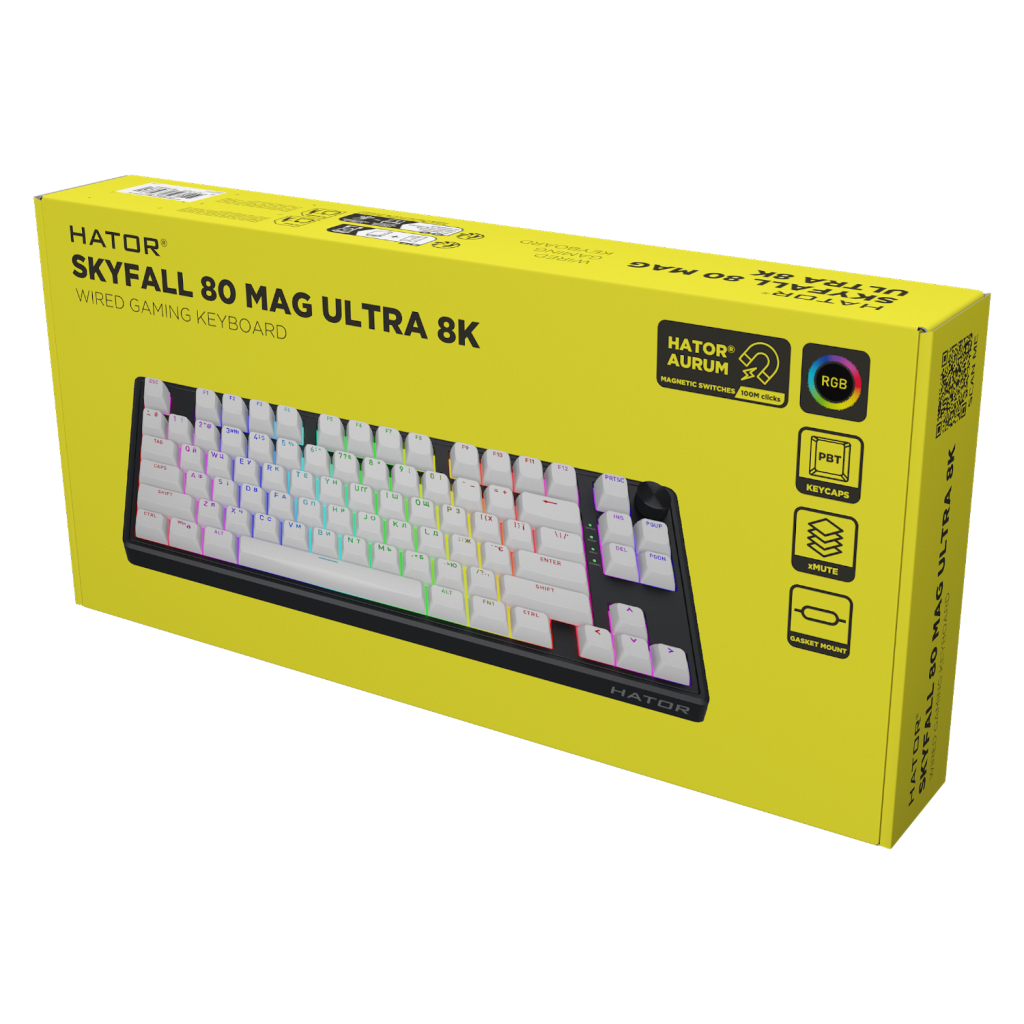 Клавіатура Hator Skyfall 80 MAG Ultra 8K Black/White (HTK1880UA)