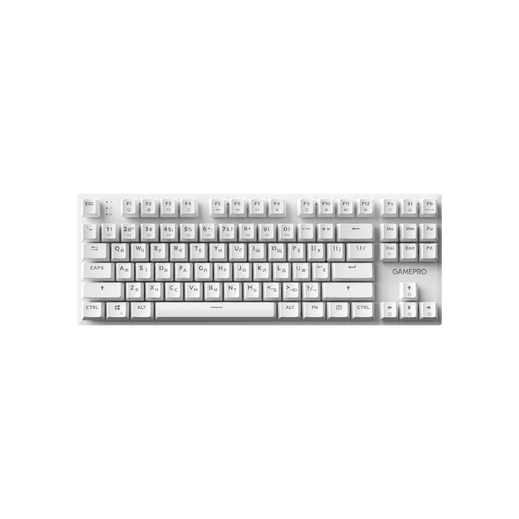 Клавіатура GamePro Genesis Joker MK124W Outemu Red Switch USB UA White (MK124W)