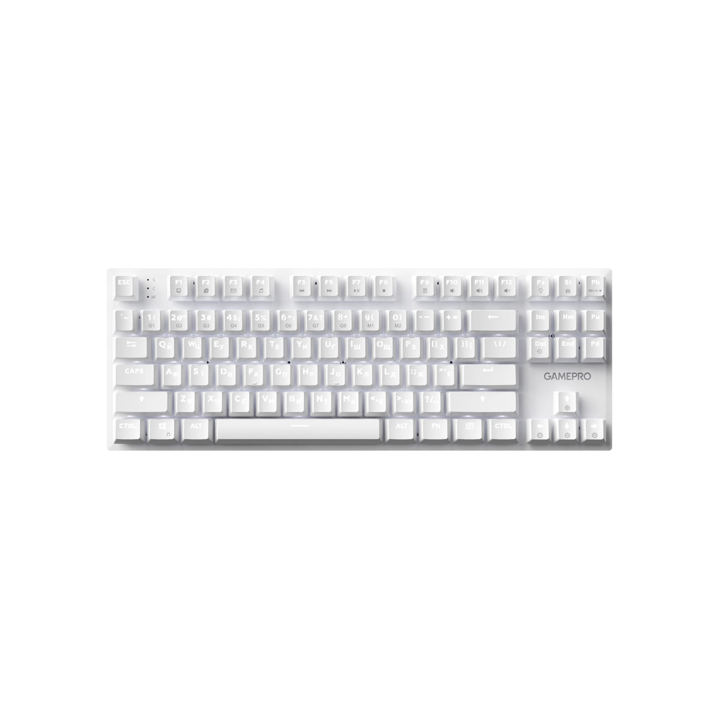 Клавіатура GamePro Genesis Joker MK124W Outemu Red Switch USB UA White (MK124W)