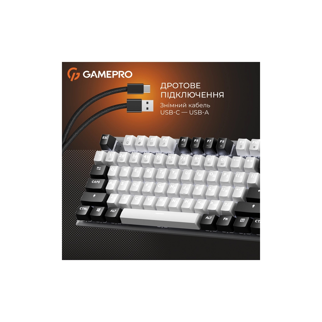 Клавіатура GamePro Genesis Joker MK124G Outemu Red Switch USB UA Gray (MK124G)