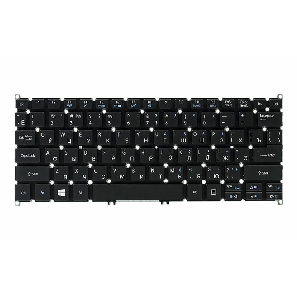 Клавіатура ноутбука Acer Aspire E3-111/V5-122 черный, без фрейма (KB311248)