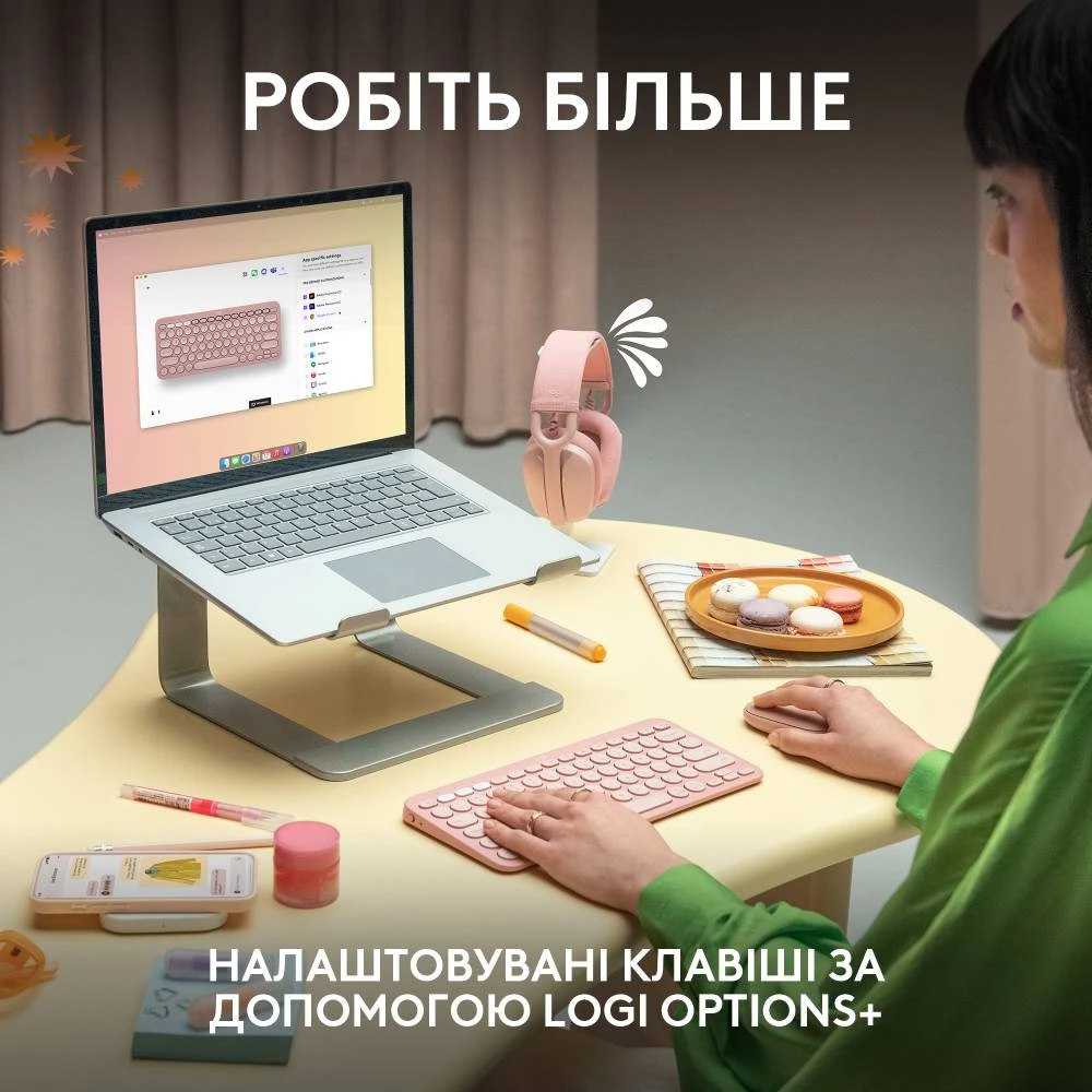 Клавіатура Logitech K380s Pebble Keys 2 Tonal White 