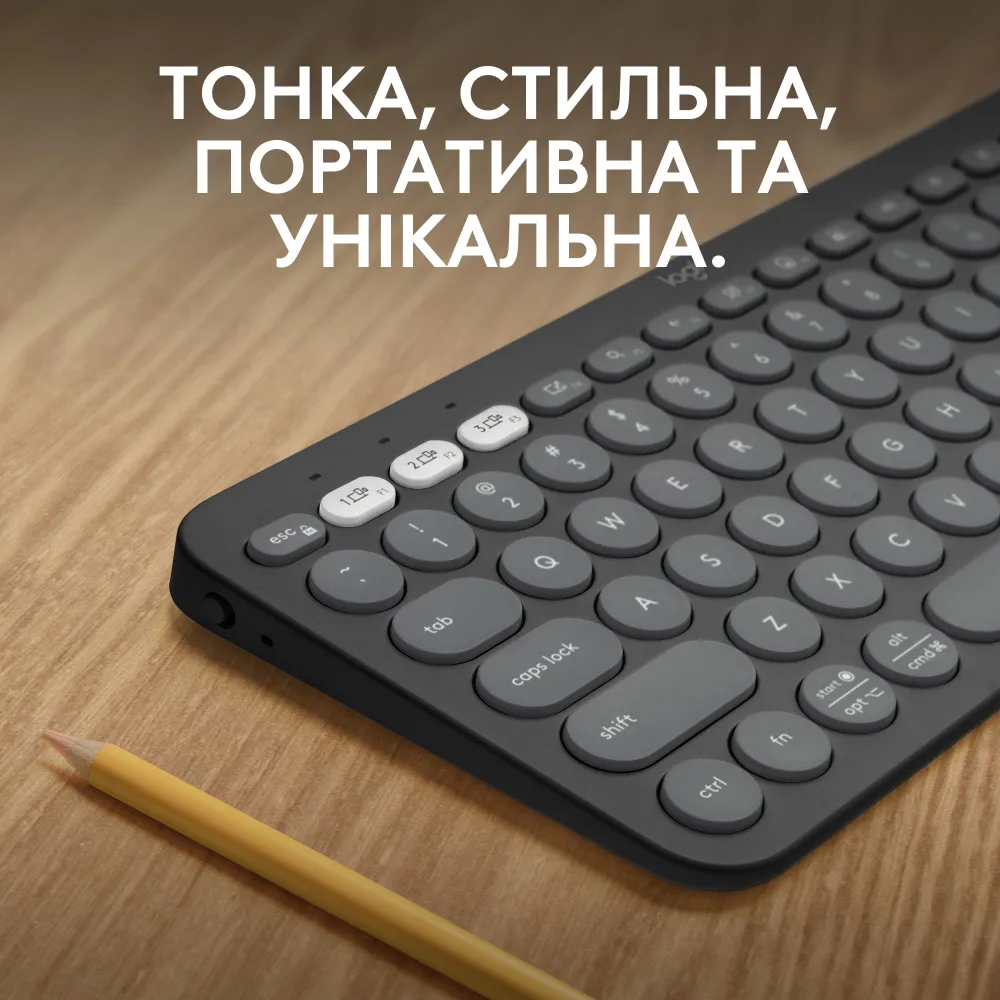 Клавіатура Logitech K380s Pebble Keys 2 Tonal Graphite