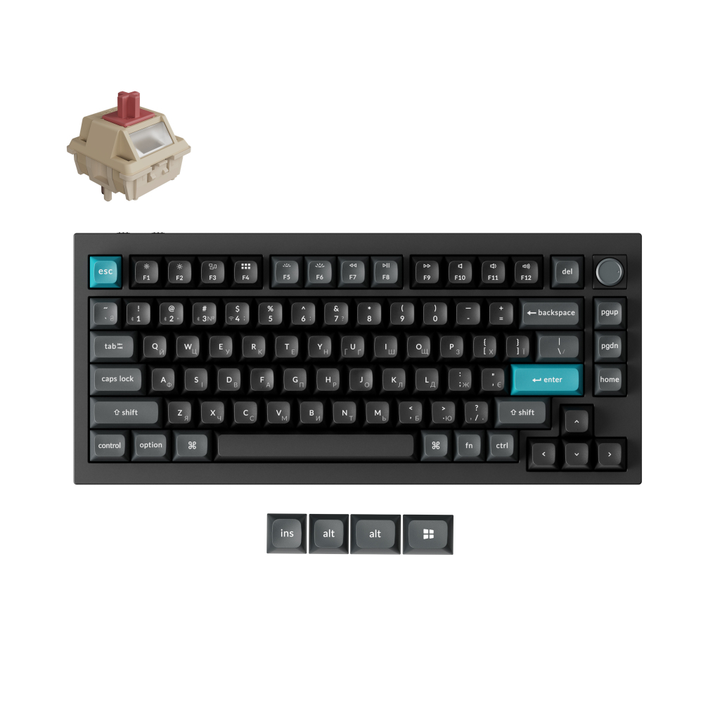 Клавіатура Keychron Q1 Ultra Keychron Red Switch RGB UA Black (Q1U-M1-UA)