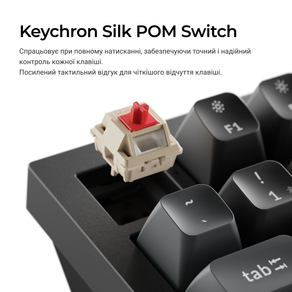 Клавіатура Keychron Q1 Ultra Keychron Red Switch RGB UA Black (Q1U-M1-UA)