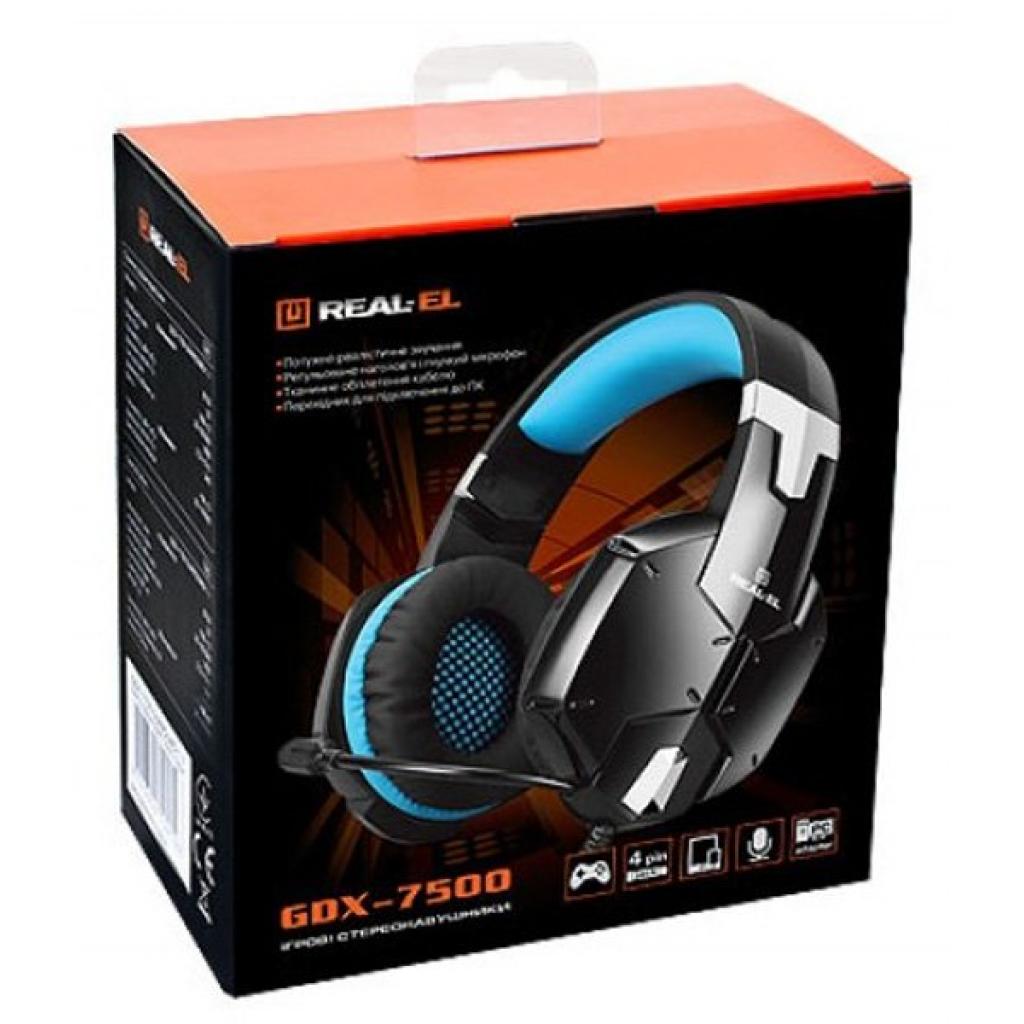 Навушники REAL-EL GDX-7500 Black/Blue (EL124100015)