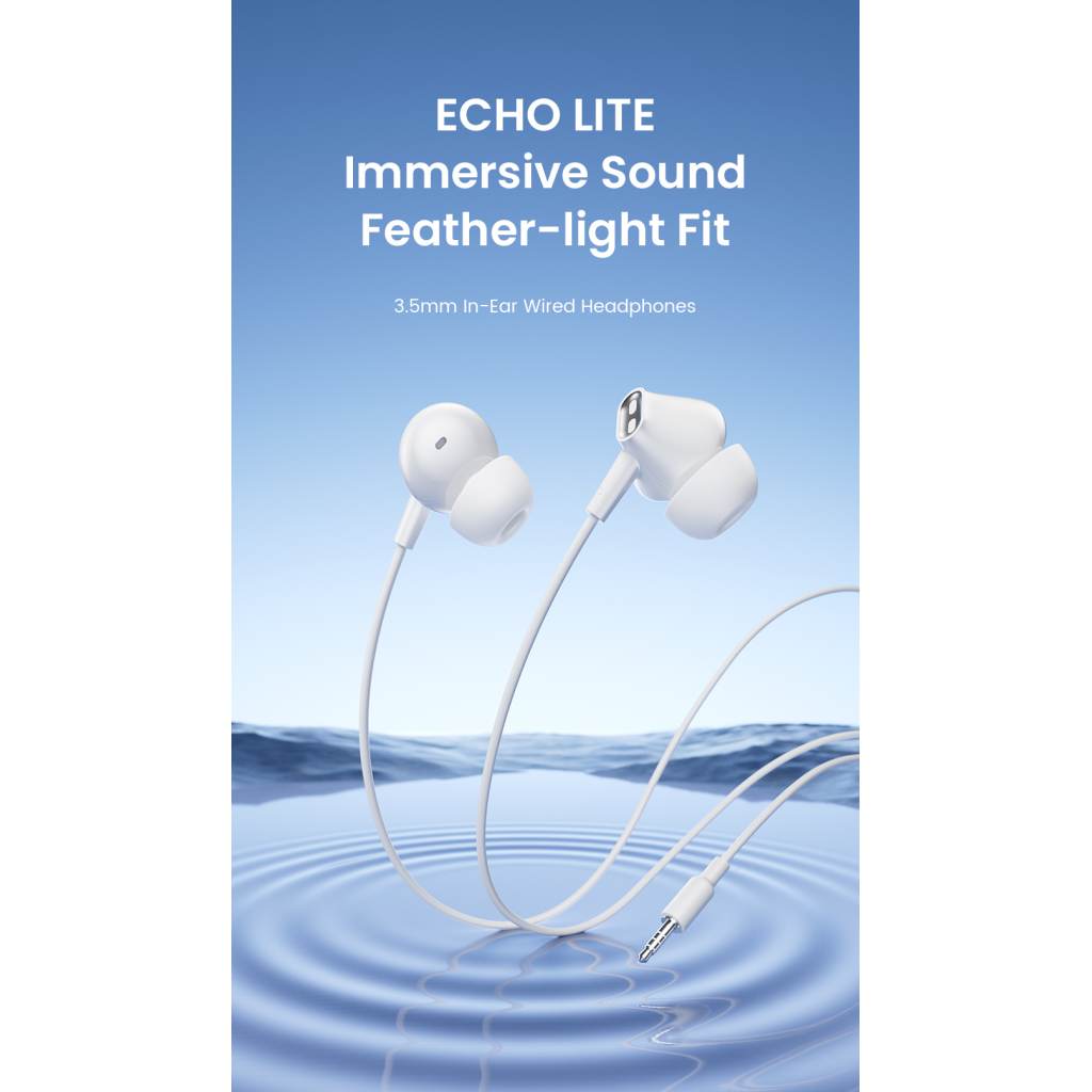 Навушники Vention Echo Lite 3.5mm In-Ear Wired White (GBAWAV)
