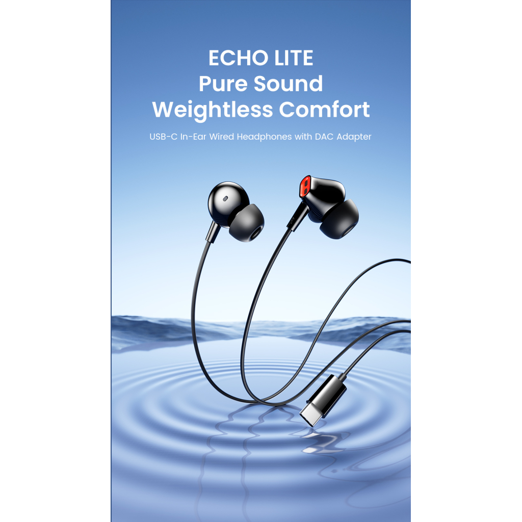 Навушники Vention Echo Lite USB-C In-Ear Wired Black (GBBBAV)