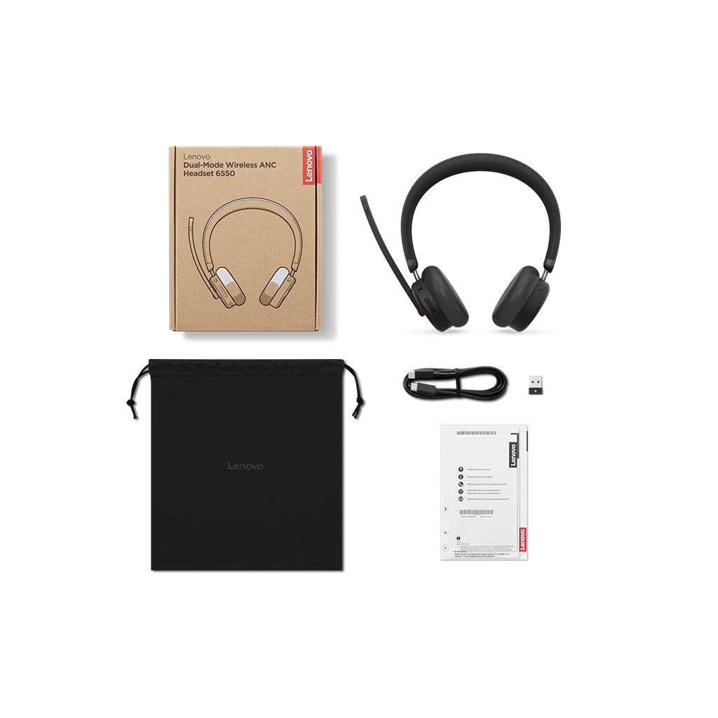 Навушники Lenovo Dual-Mode Wireless ANC 6550 Black (4XD1S19777)