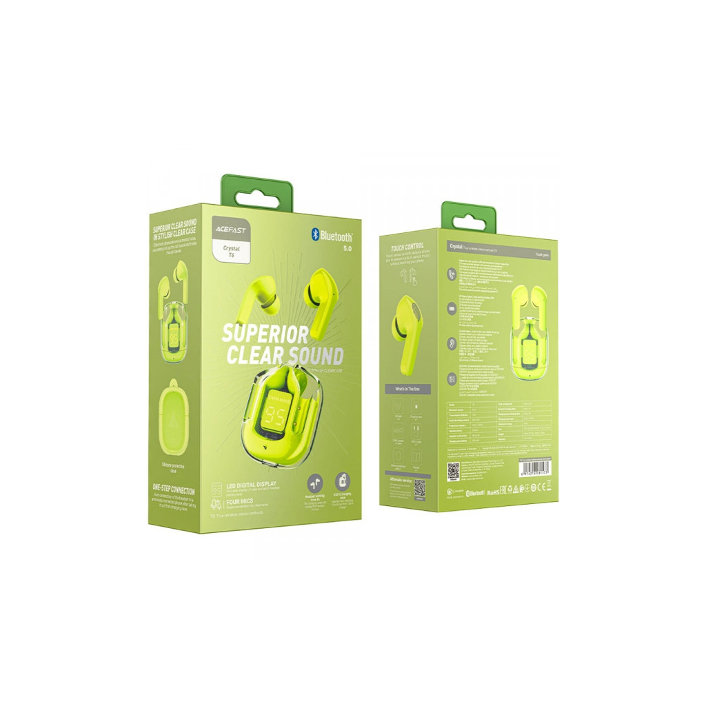 Навушники Acefast T6 Youth Green (6974316281573)