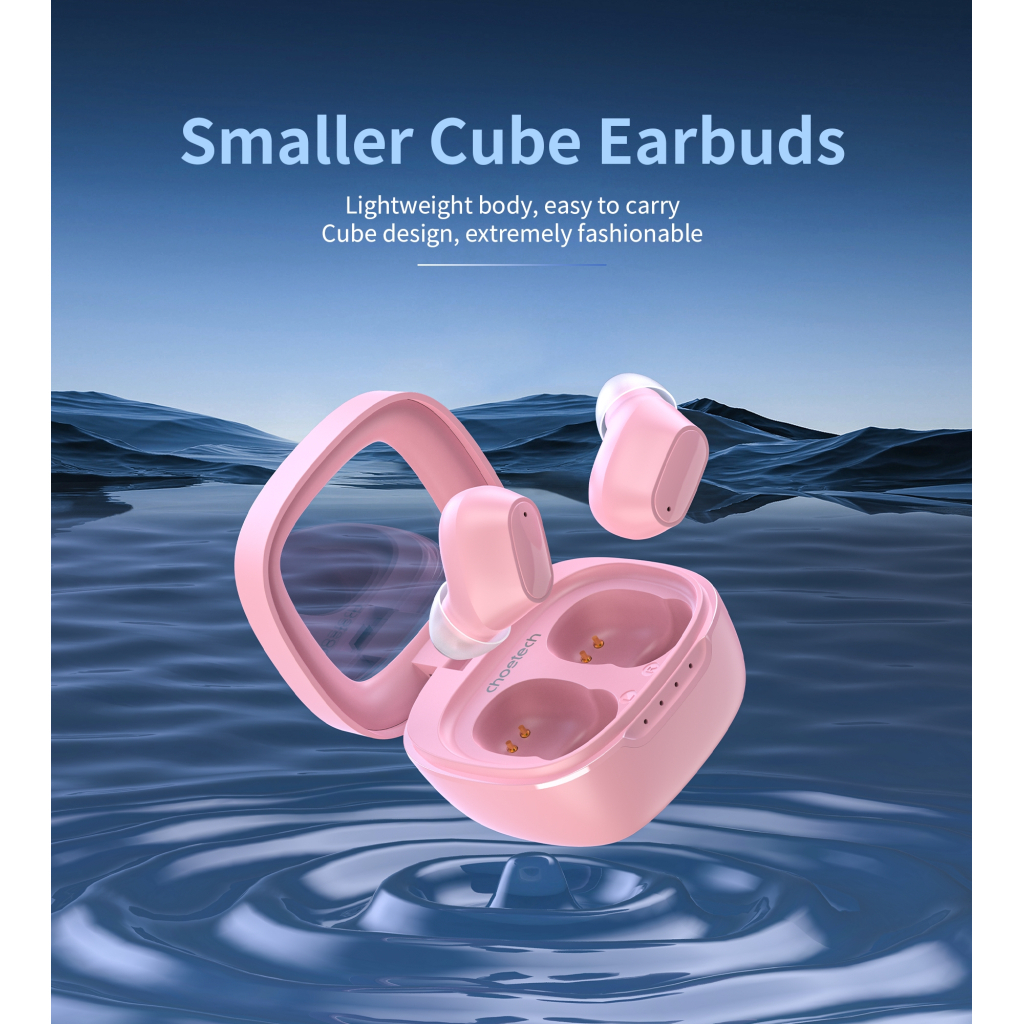 Навушники Choetech TWS Small Cube Pink (BH-T23-PK)