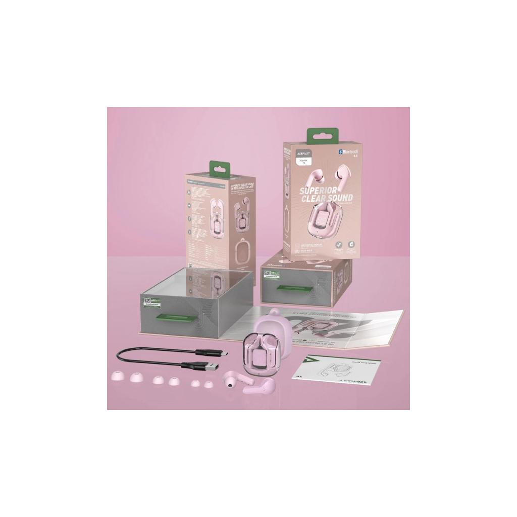 Навушники Acefast T6 Pink Lotus (6974316281566)