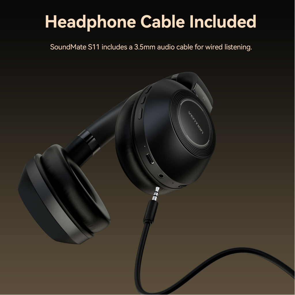 Навушники Vention S11 SoundMate Wireless Black (NBBB0)