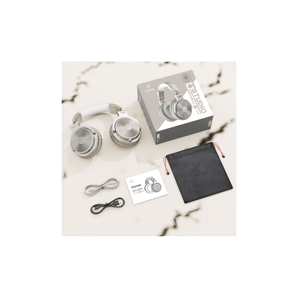 Навушники OneOdio Studio Pro C Bluetooth+3,5мм Silver (Pro C Silver)