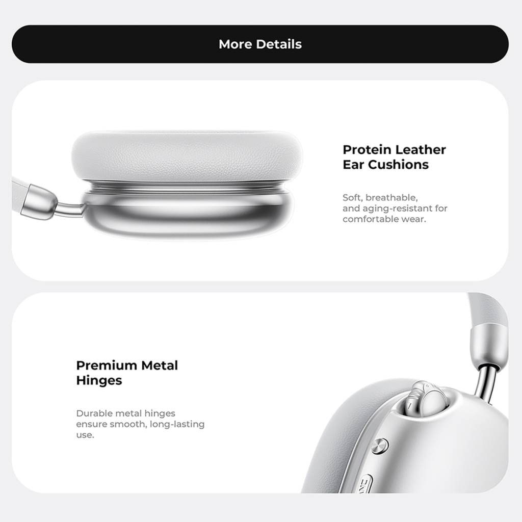 Навушники Havit H670BT Space S1 ANC Silver (6939119093488)