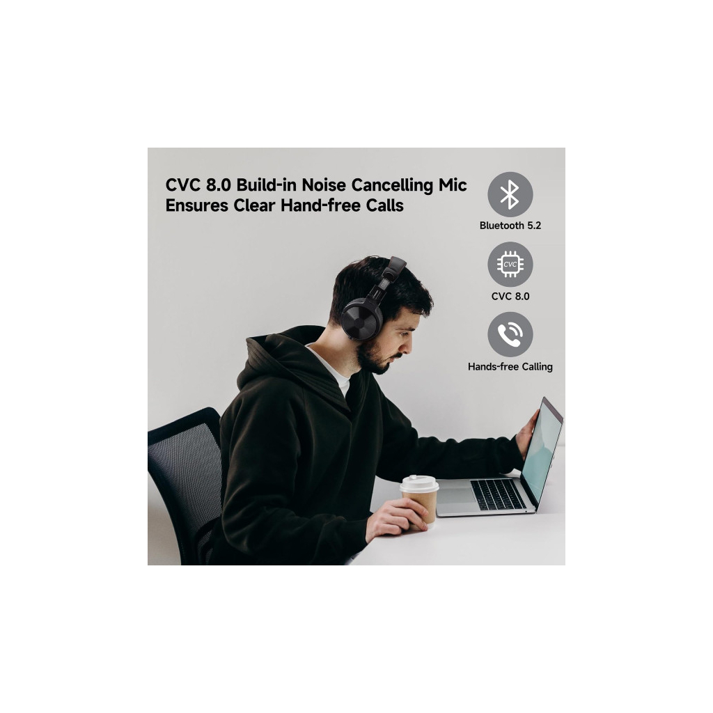Навушники OneOdio Studio Pro C Bluetooth+3,5мм Black (Pro C Black)