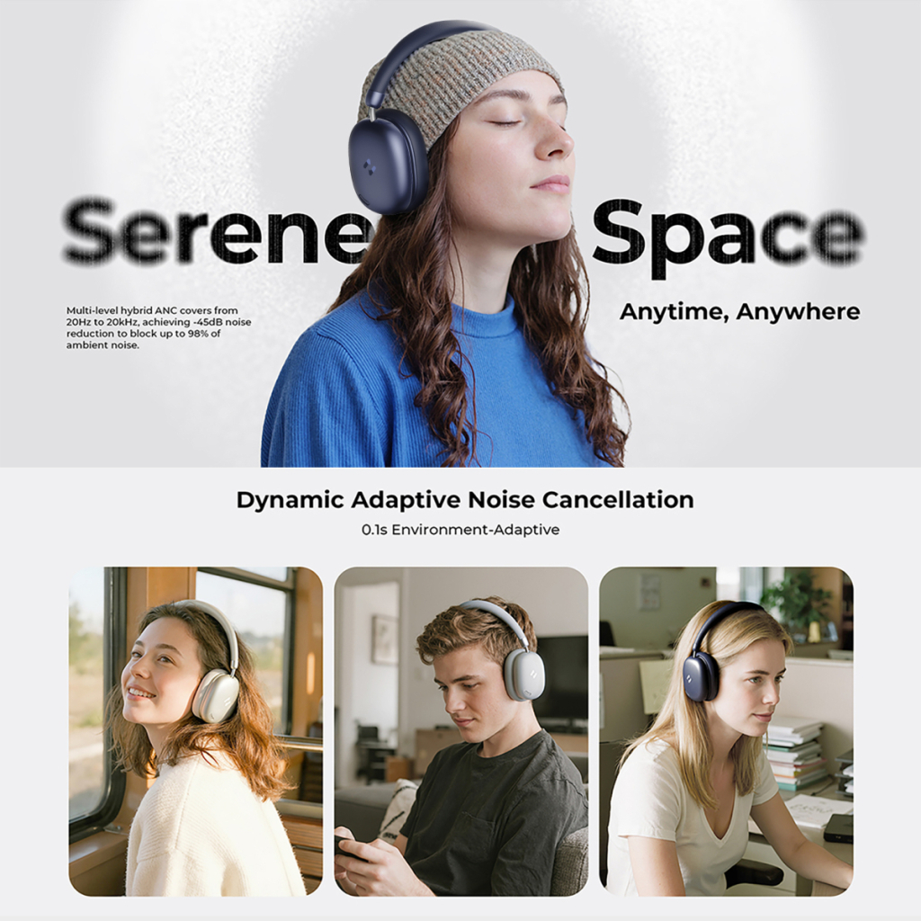 Навушники Havit H670BT Space S1 ANC Blue (6939119047399)