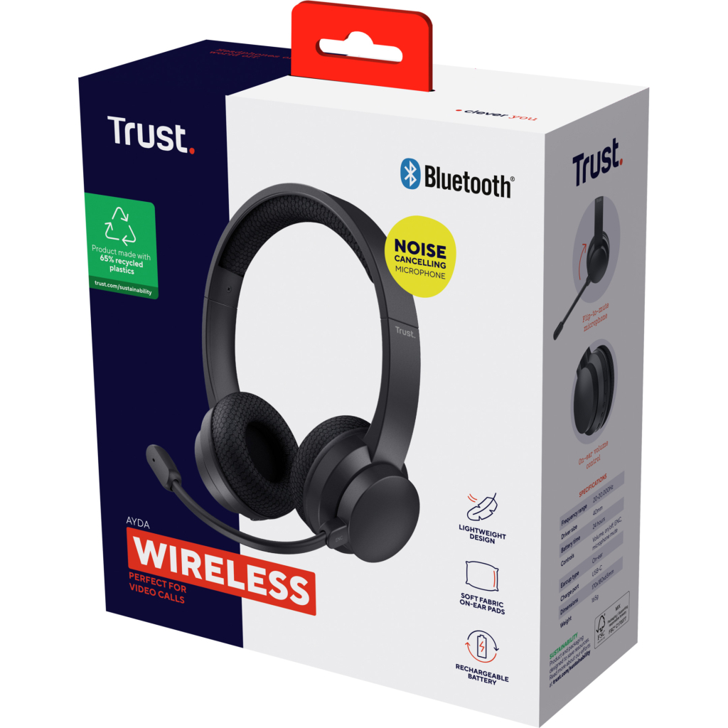 Навушники Trust Ayda Wireless ENC Black (25463)