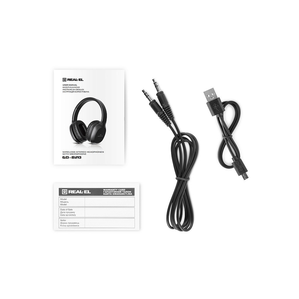 Навушники REAL-EL GD-820 Black (EL124100051)