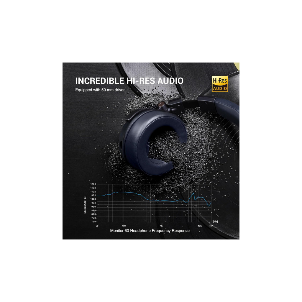 Навушники OneOdio Monitor 60 3,5мм/6,35мм Misty Blue (Monitor 60 Misty Blue)