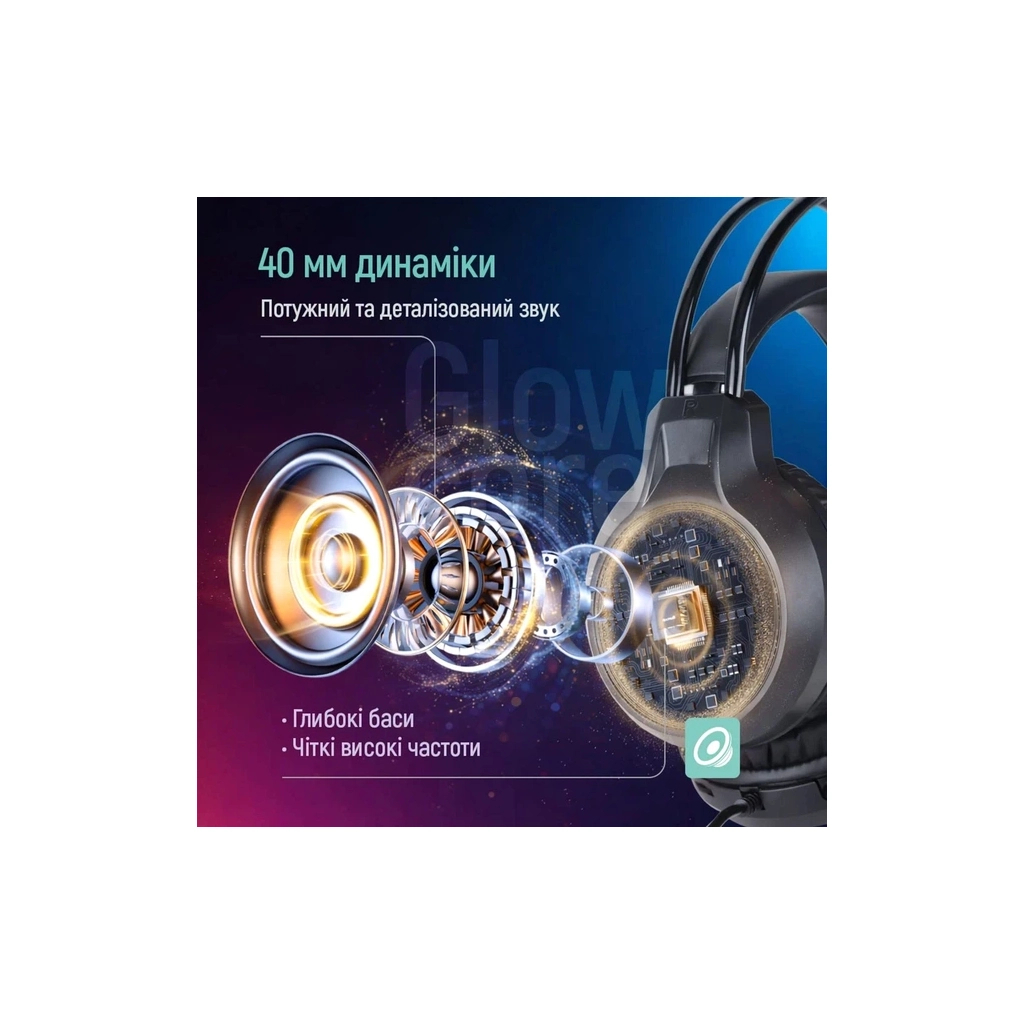 Навушники ColorWay GlowCore RGB Black (CW-HPG02BK)