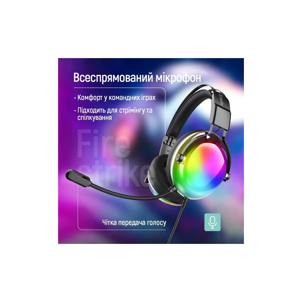 Навушники ColorWay Firestrike RGB Black (CW-HPG04BK)