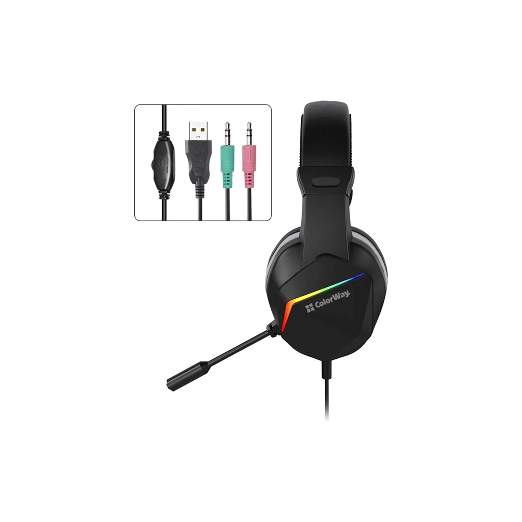 Навушники ColorWay Bloodwave LED Black (CW-HPG01BK)