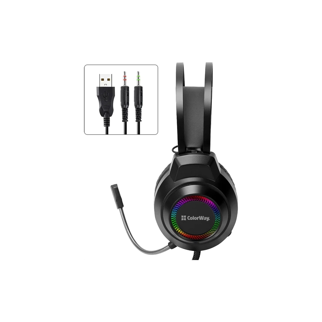 Навушники ColorWay BlazeCore RGB Black (CW-HPG03BK)