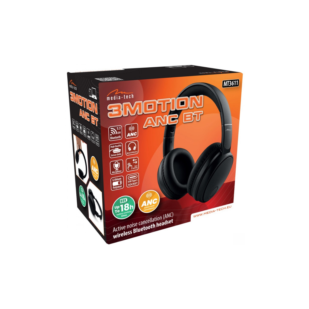 Навушники Media-Tech MT3611 Bluetooth Black (MT3611)