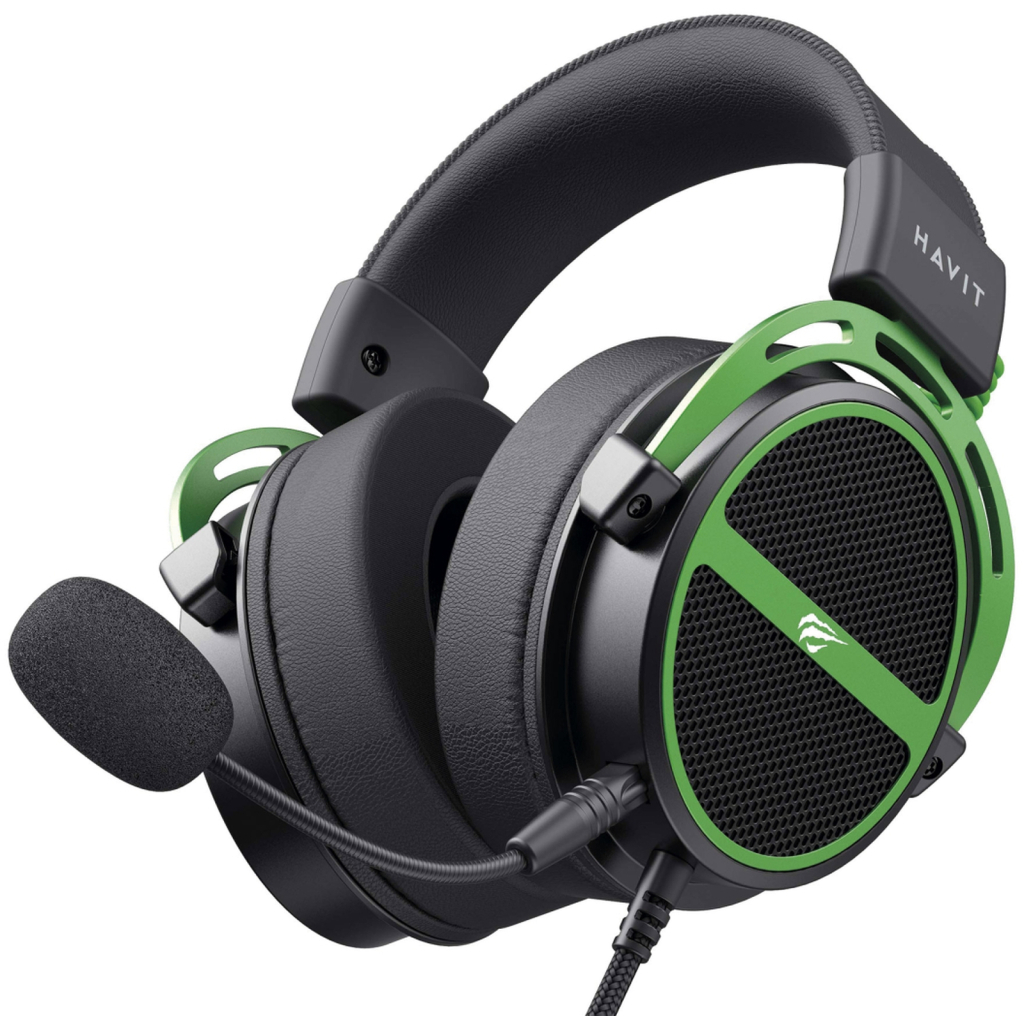 Навушники Havit HV-H2030E Black/Green (6939119067076)