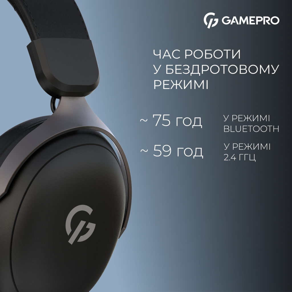 Навушники GamePro Asgard Freya Pro Wireless Black (HSW201B)