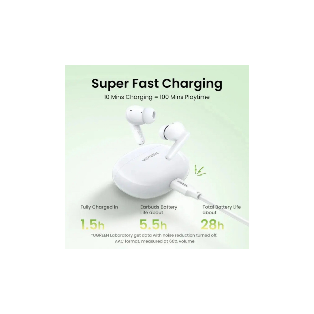 Навушники Ugreen HiTune T3C Earbuds Bluetooth White (45110)