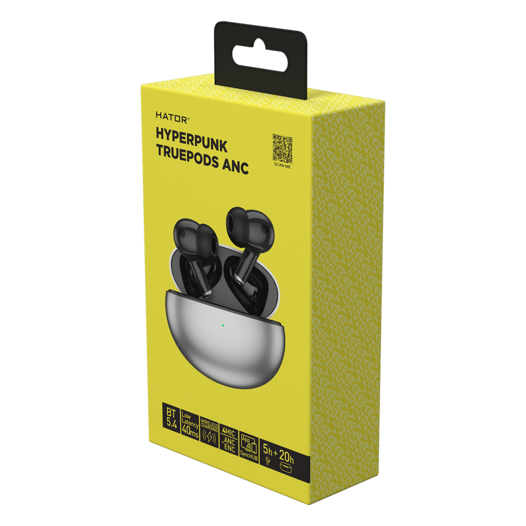 Навушники Hator Hyреrpunk Truepods SyncHUB Black (HTA430)