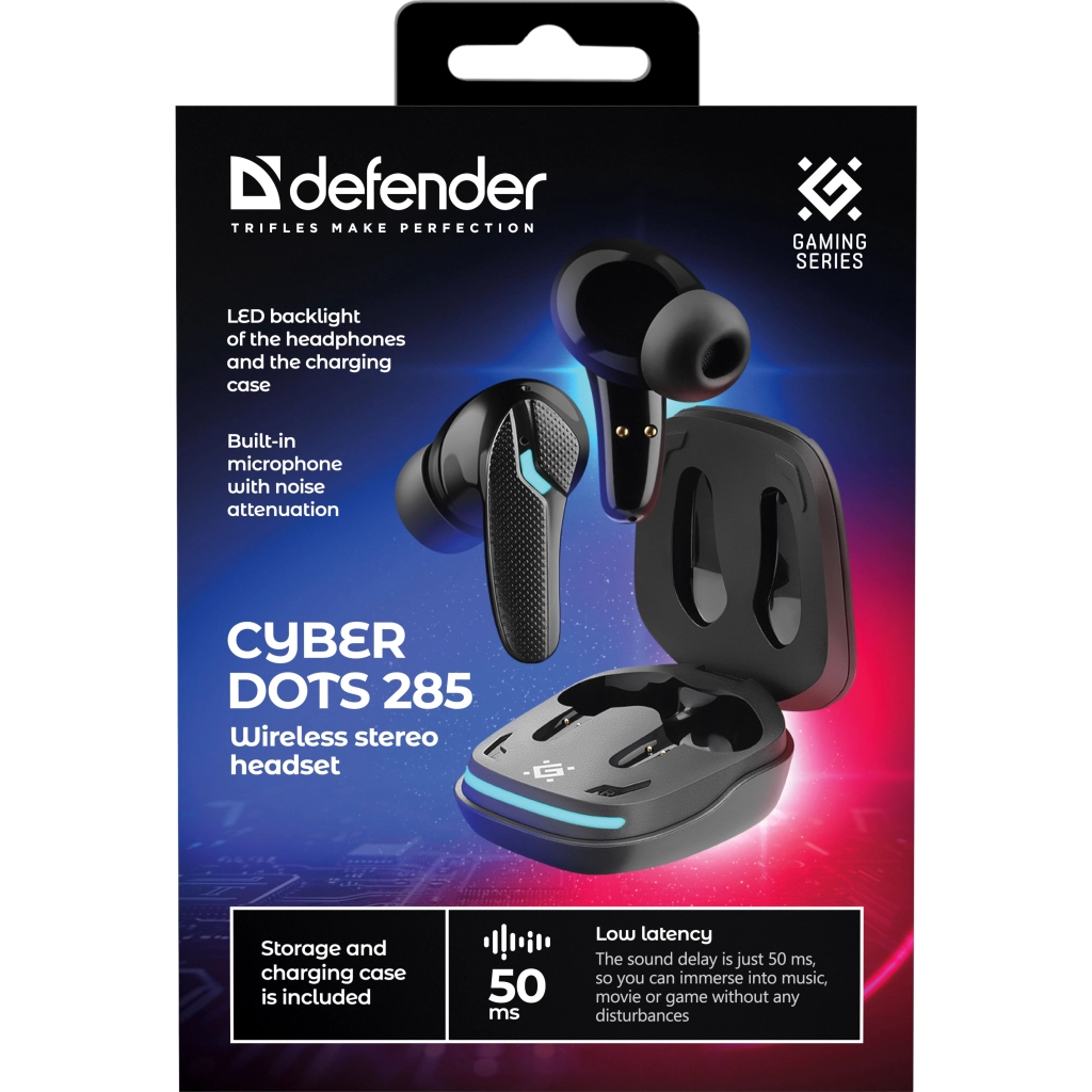 Навушники Defender CyberDots 285 Bluetooth Black (63285)