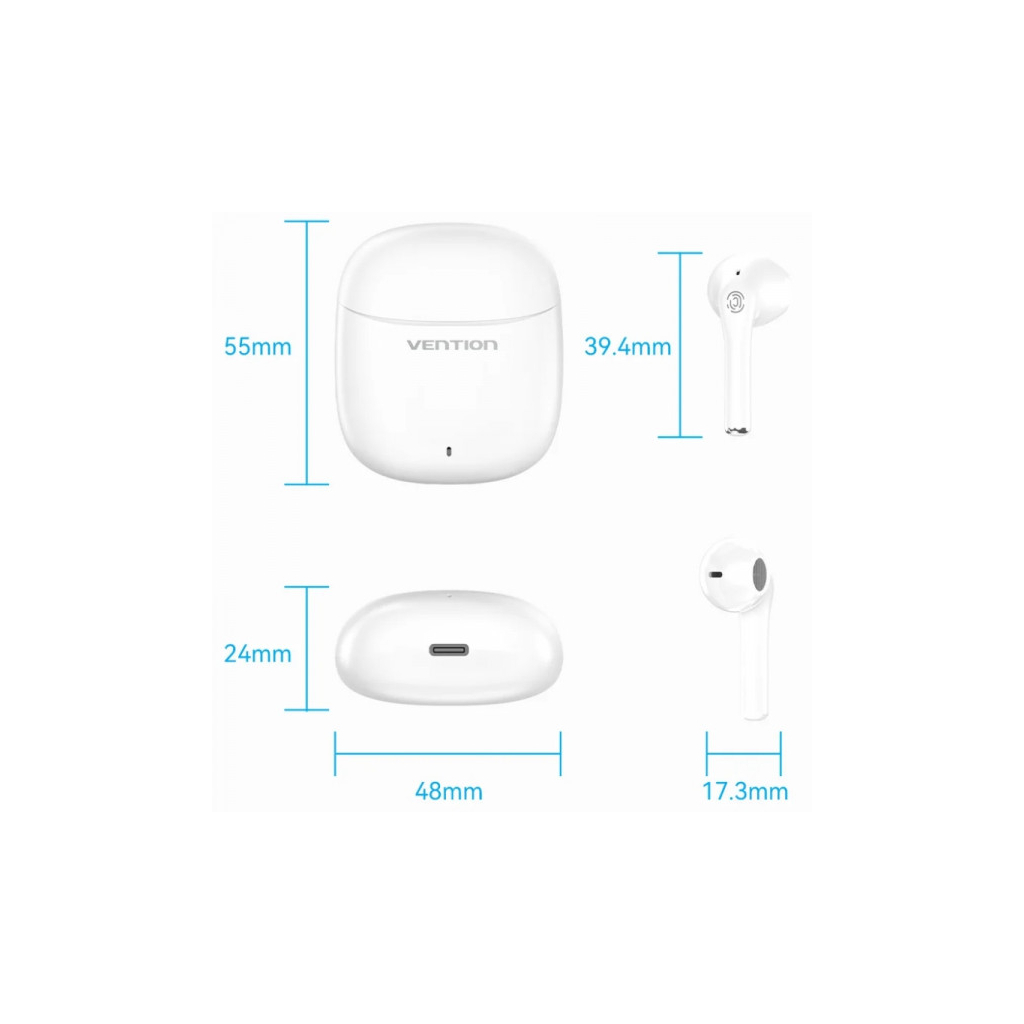 Навушники Vention Elf Earbuds E02 White (NBGW0)