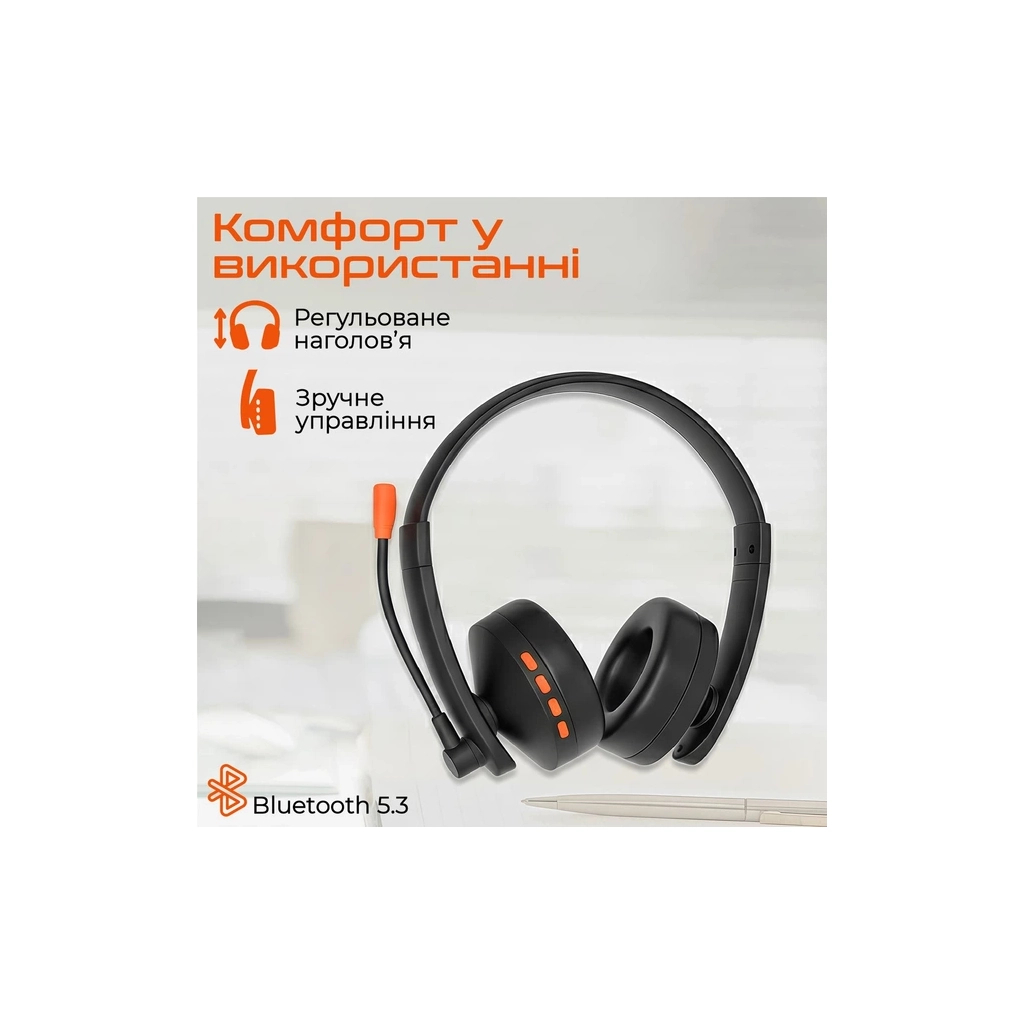 Навушники Meetion BTH003MIC Black/Orange (MT-BTH003MIC-A)
