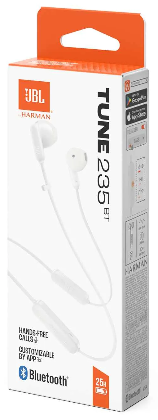 Гарнітура JBL TUNE 235BT White (JBLT235BTWHT)