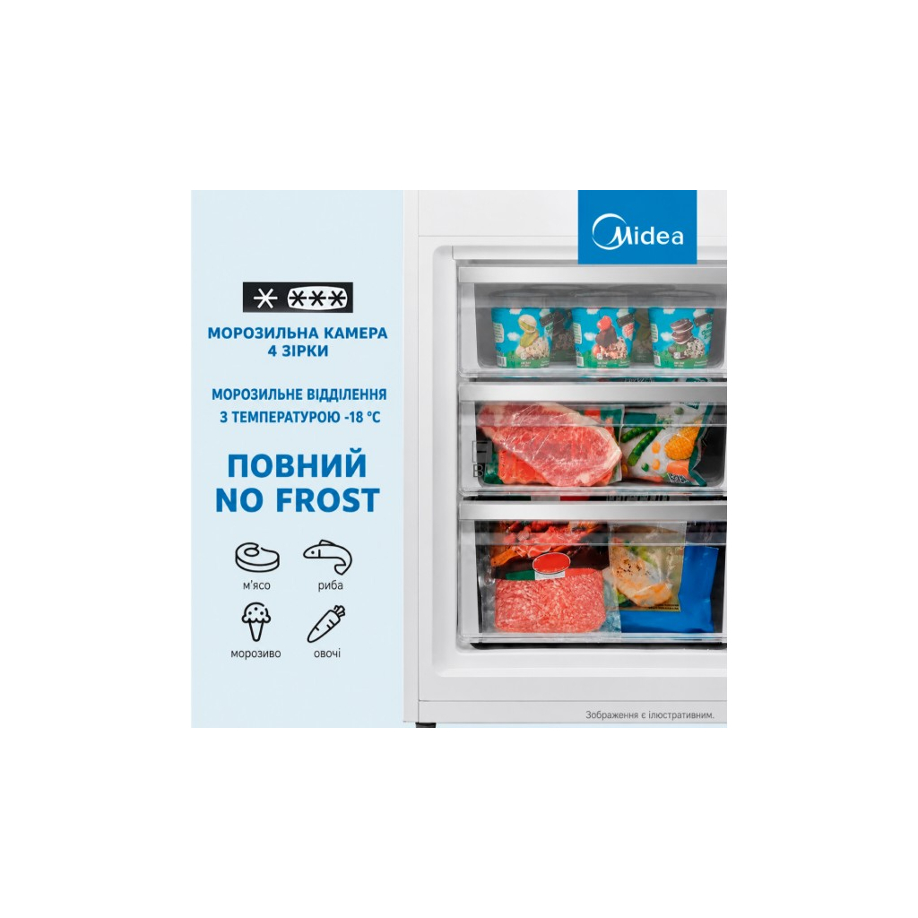Холодильник Midea MDRB380FGE01A